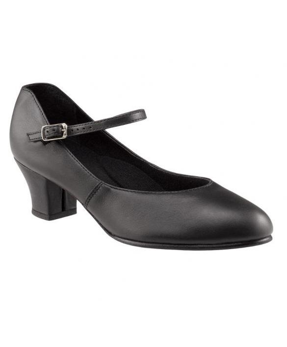 Capezio -  Leather Jr. Footlight (Black) Dance Shoes Aspire Dance Collections