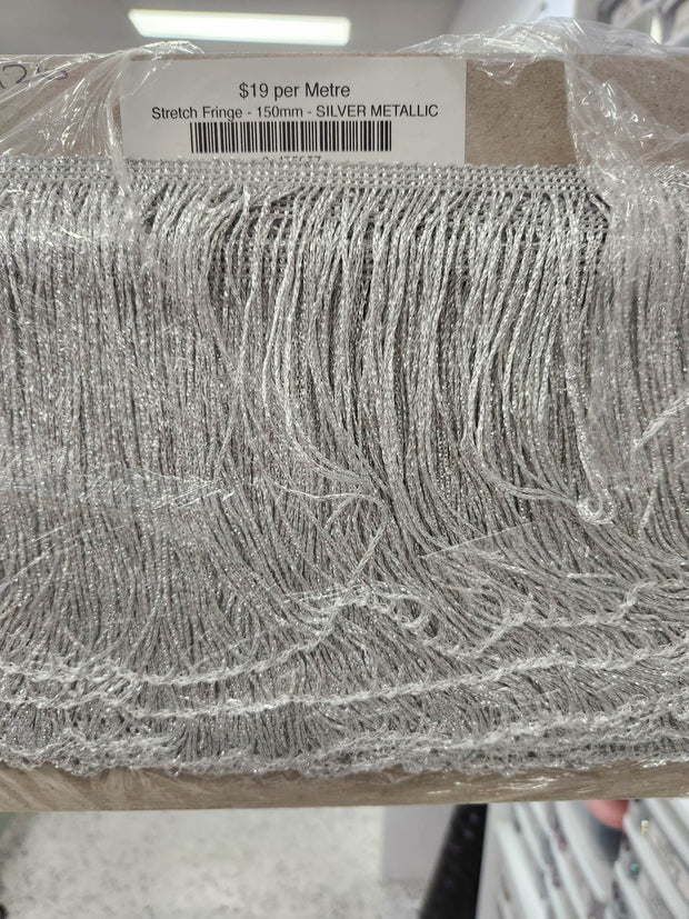 Fabrics - Stretch Fringe - 150mm - Selling by the roll only 70% off at checkout