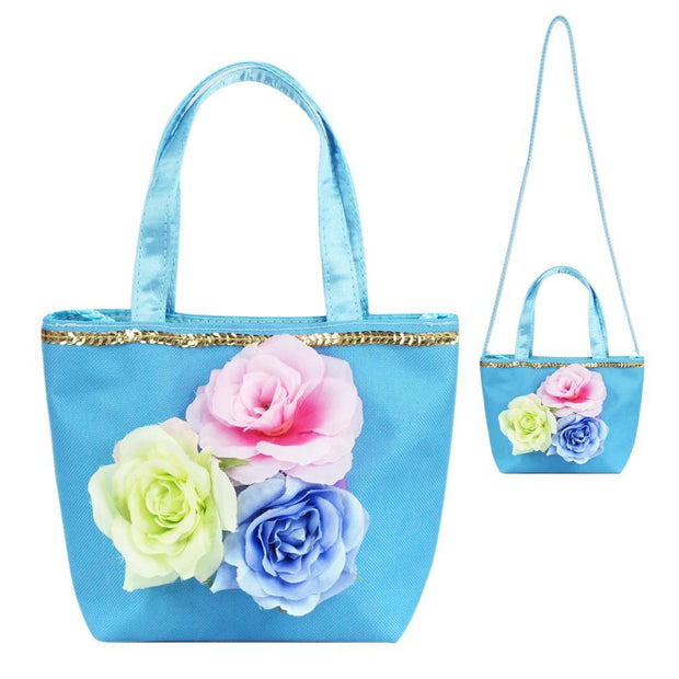 PinkPoppy - Into the woods flower handbag-blueAccessoriesDefault Title