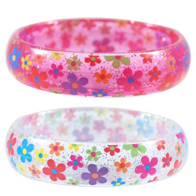 PinkPoppy - Glitter flower print bangleAccessoriesDefault Title