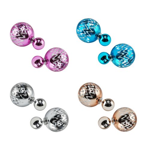 Pink Poppy  - Candy Ball Earrings Stud