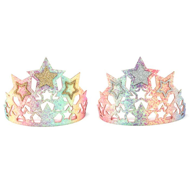 Pink Poppy - Chunky Glitter Star Crown