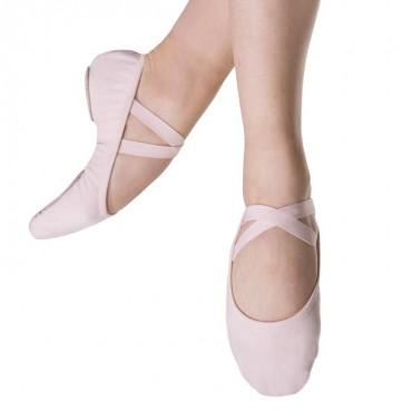 Bloch Performa Stretch Canvas Womens Ballet Flat (Theatrical Pink) Dance Shoes